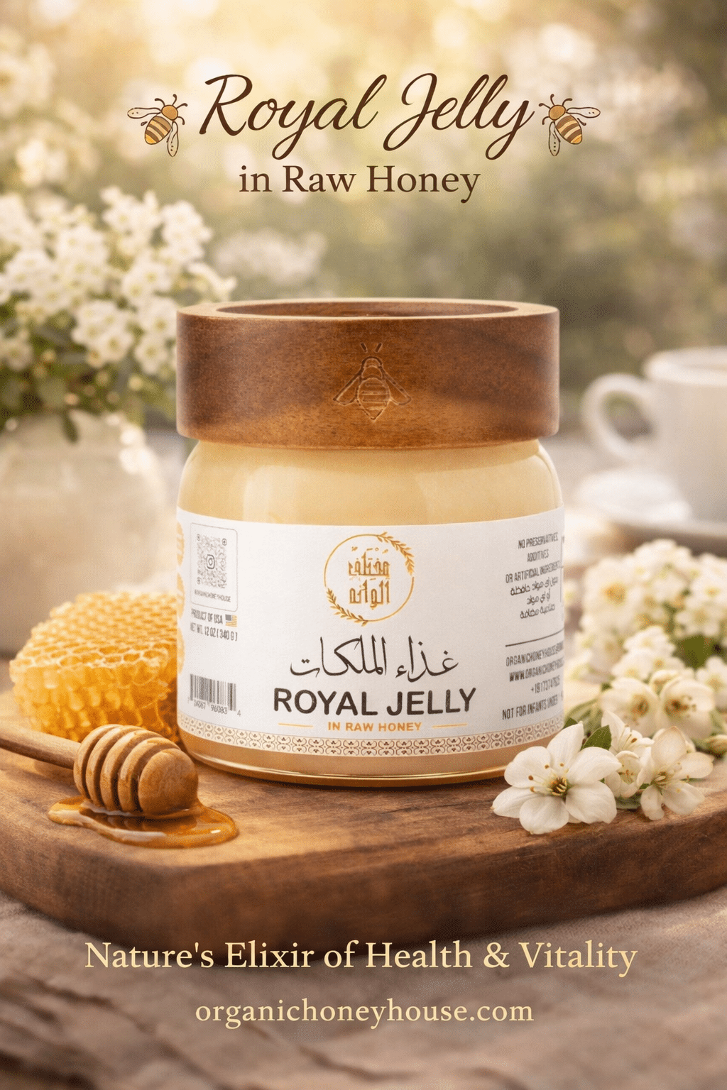 2B83062D-C7CB-4A27-9553-935FBEAD07CB Premium Royal Jelly - 12oz (340g) غذاء الملكات الفاخر - Image 1